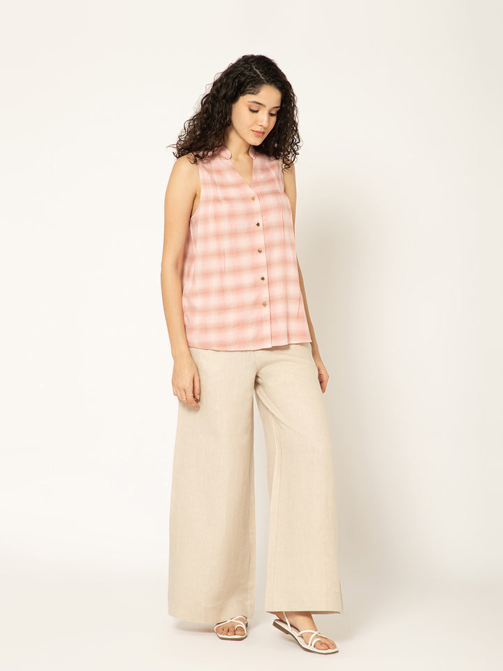 ASTER - Casual Sleeveless Organic Cotton Shirt