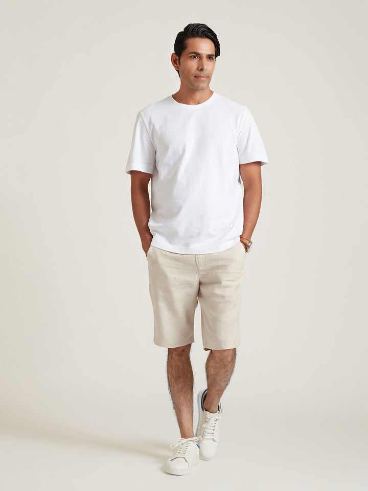 AVALON - Round Collar Organic Cotton T Shirt