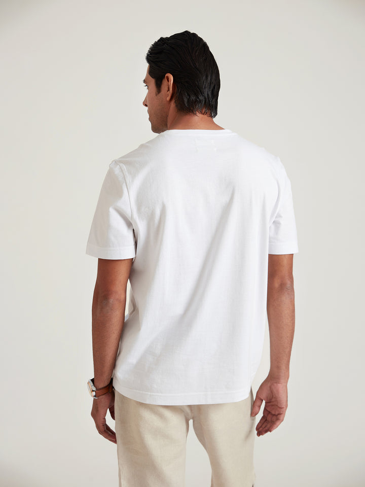 AVALON - Round Collar Organic Cotton T Shirt