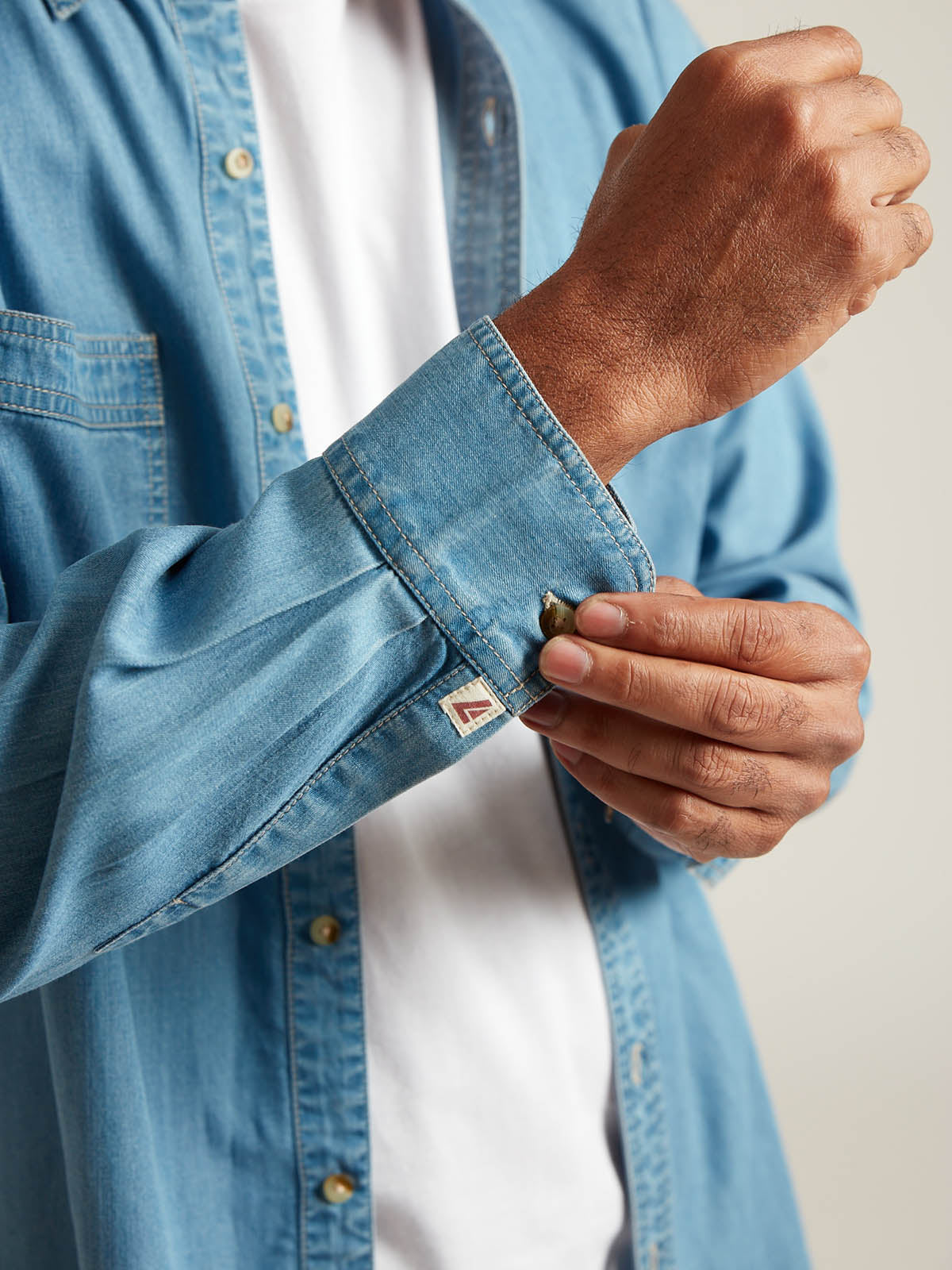 ADMUND - Men's Eco-Friendly Semi-Formal Denim Shirt thumbnail 2