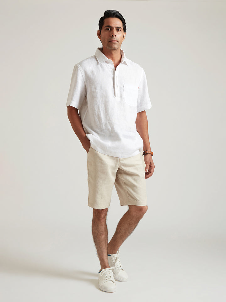 JACK - Casual Half Sleeve Linen Shirt