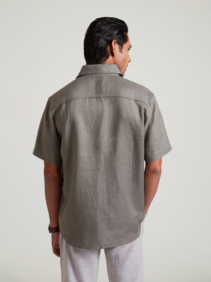 ARTHUR - Classic Half Sleeves Linen Shirt