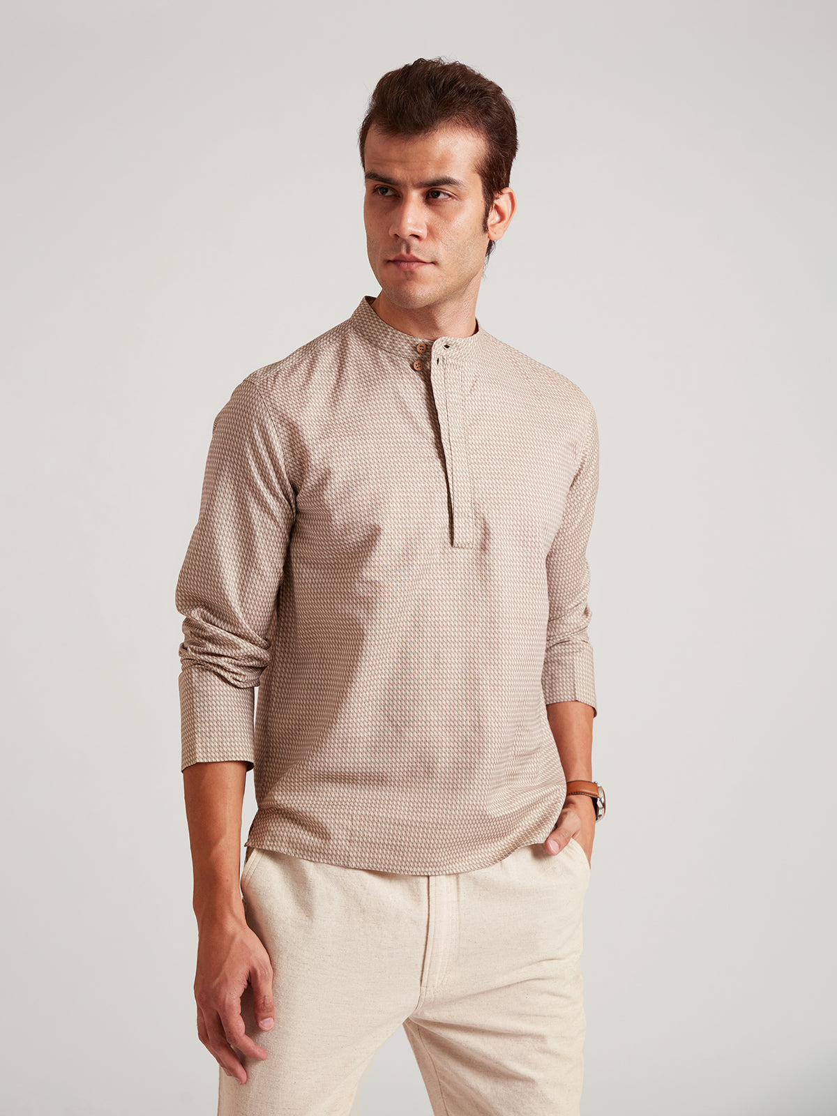 AEMON - Men’s Stylish Printed Shirt in Organic Cotton