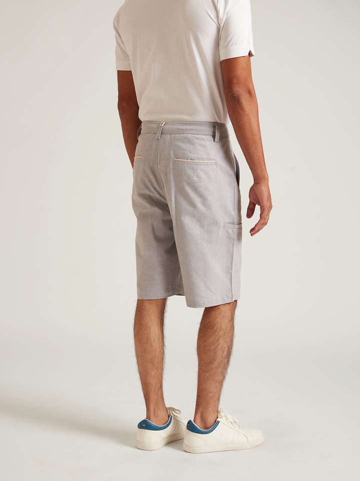 BJORN - Stylish Light Grey Shorts In Organic Cotton