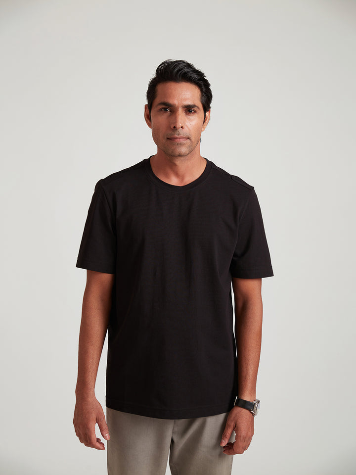 AVALON - Round Collar Organic Cotton T Shirt