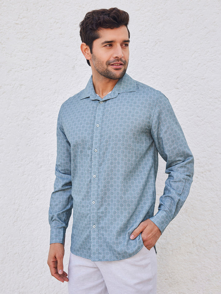 RIYAZ - Formal Printed Organic Cotton Shirt