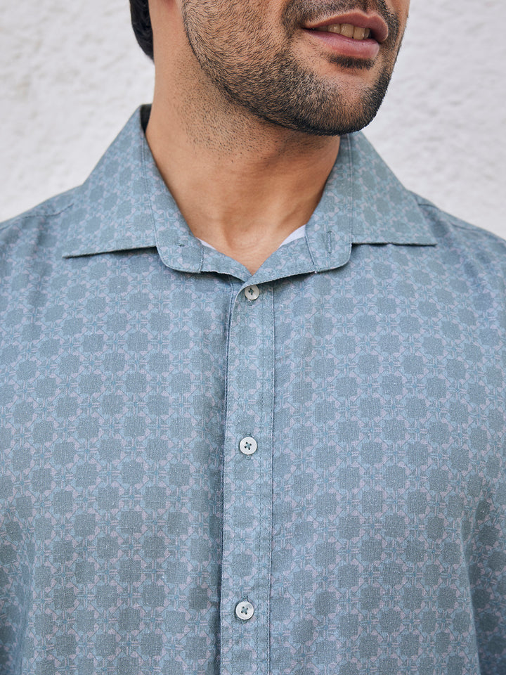 RIYAZ - Formal Printed Organic Cotton Shirt