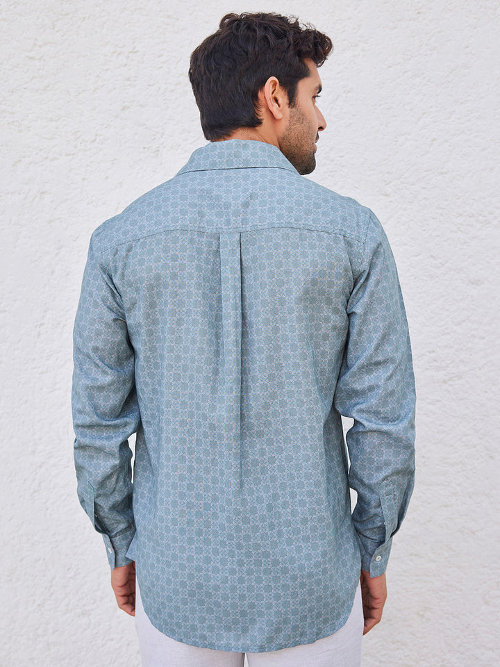 RIYAZ - Formal Printed Organic Cotton Shirt