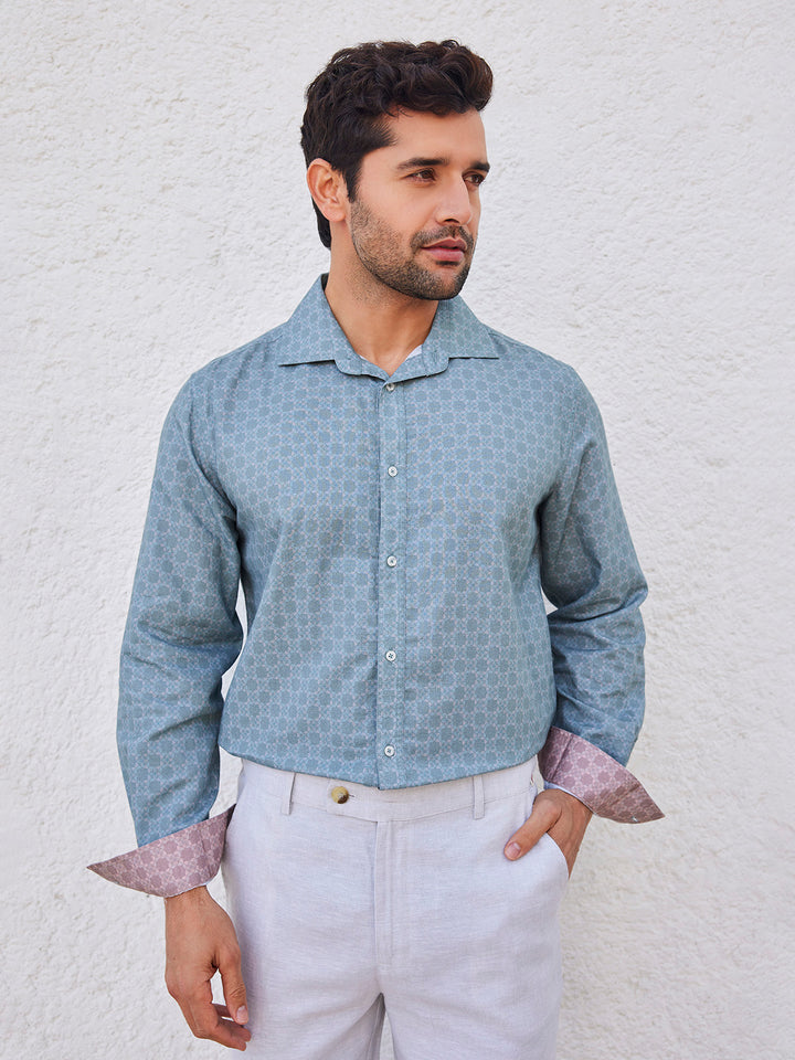 RIYAZ - Formal Printed Organic Cotton Shirt