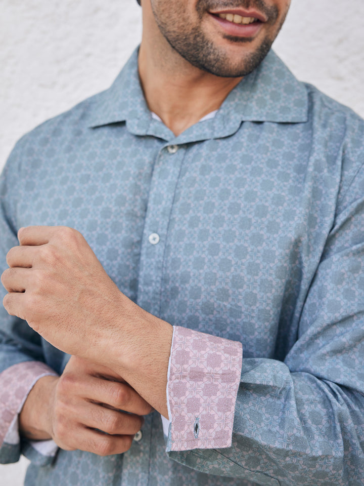 RIYAZ - Formal Printed Organic Cotton Shirt