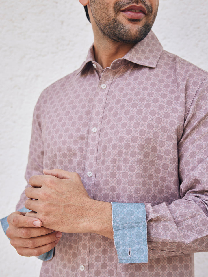 RIYAZ - Formal Printed Organic Cotton Shirt