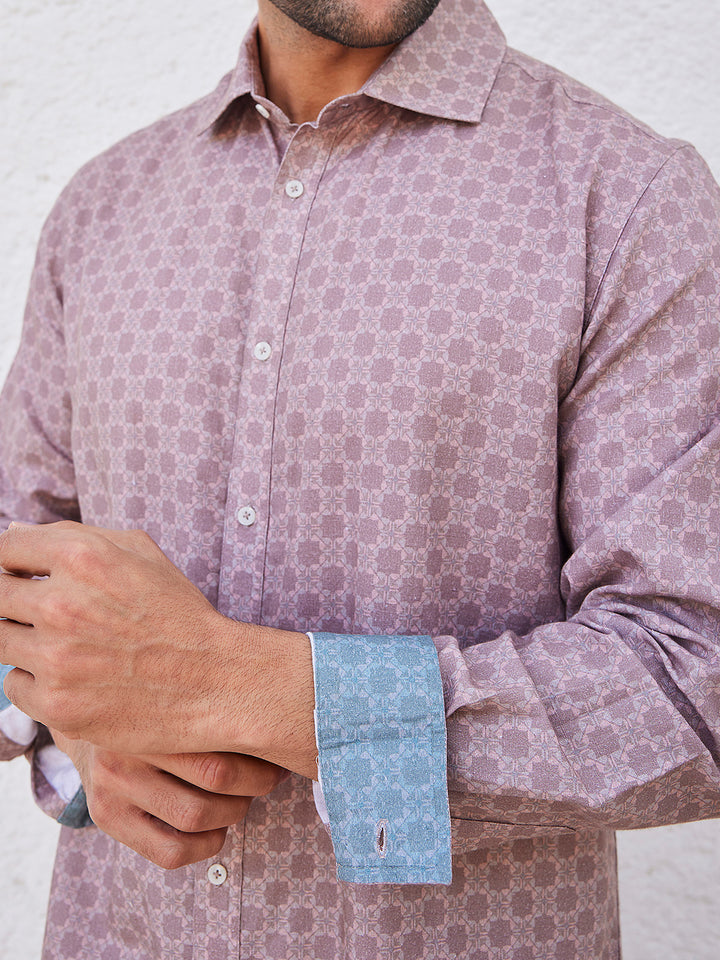 RIYAZ - Formal Printed Organic Cotton Shirt