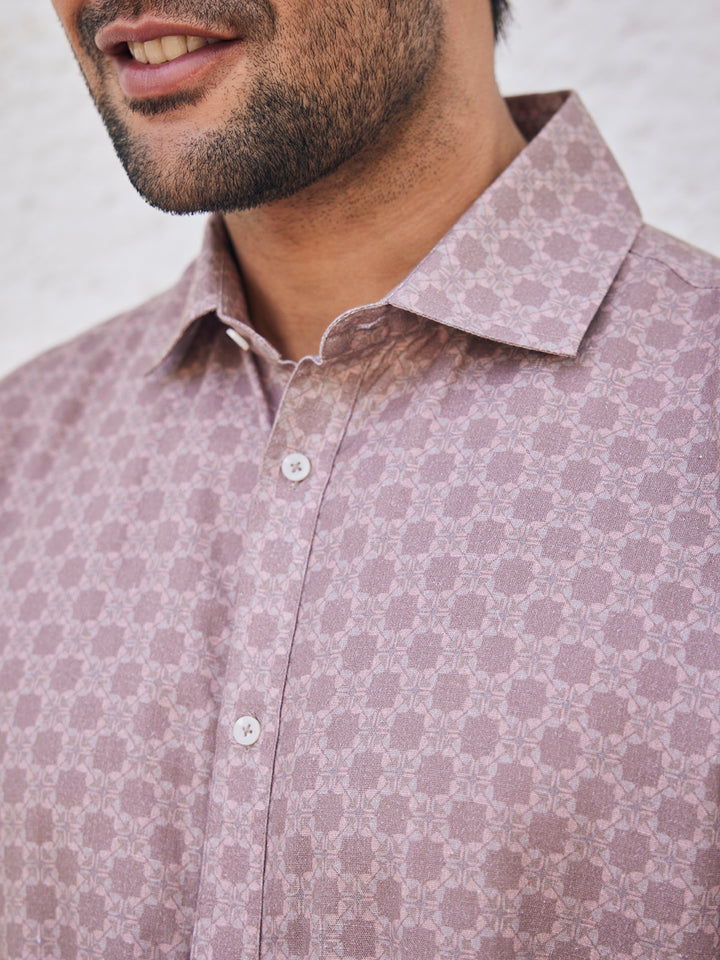 RIYAZ - Formal Printed Organic Cotton Shirt