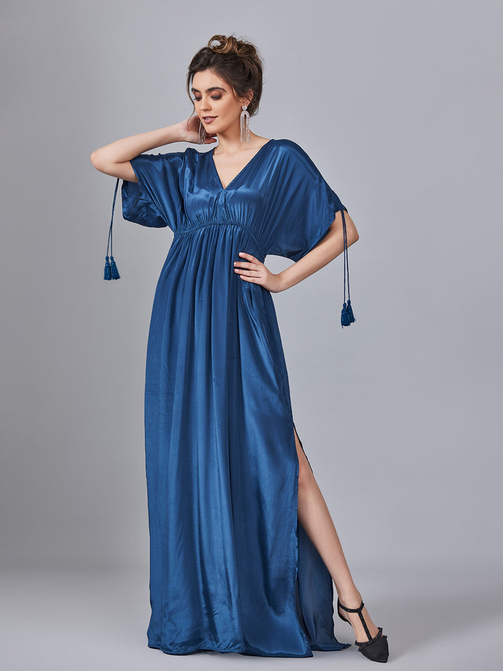 PRIMROSE - Stylish Satin Crepe Maxi Dress