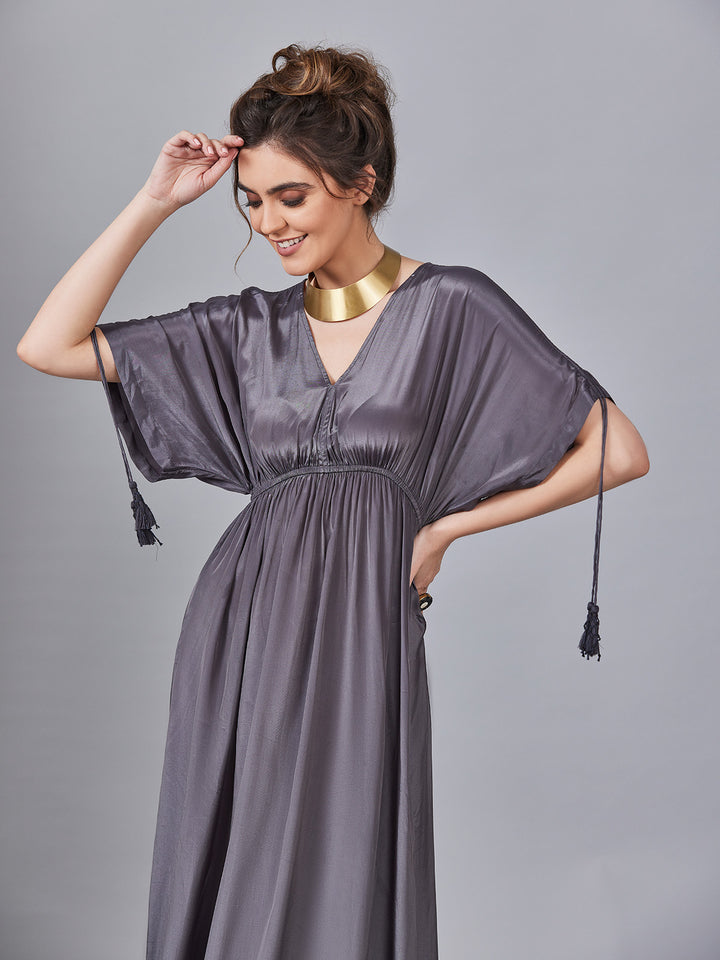 PRIMROSE - Stylish Satin Crepe Maxi Dress