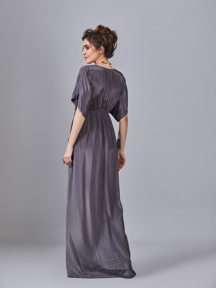 PRIMROSE - Stylish Satin Crepe Maxi Dress