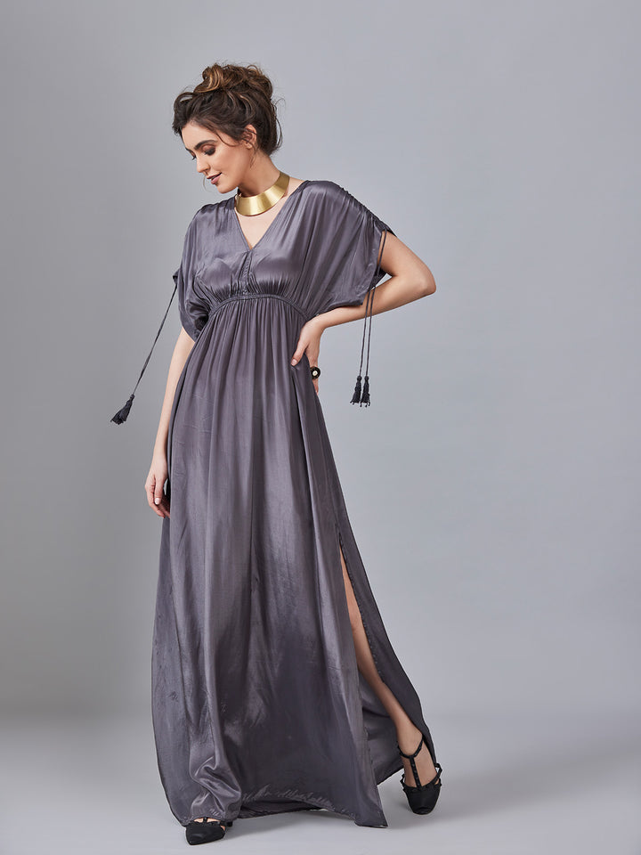 PRIMROSE - Stylish Satin Crepe Maxi Dress