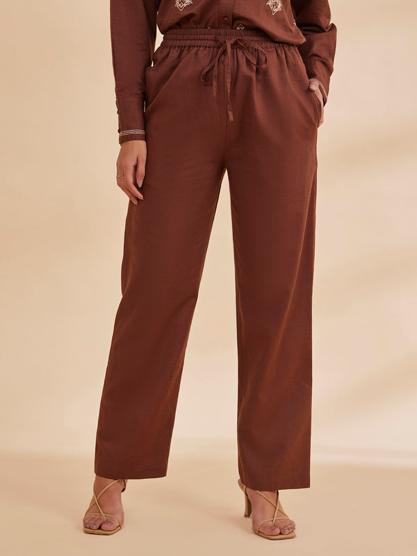 INAYA - Straight legged Linen Pants