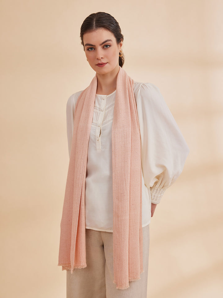 MELONI - Signature Himalayan Grass scarf Blush Pink