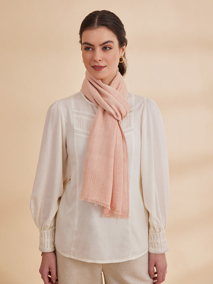 MELONI - Signature Himalayan Grass scarf Blush Pink