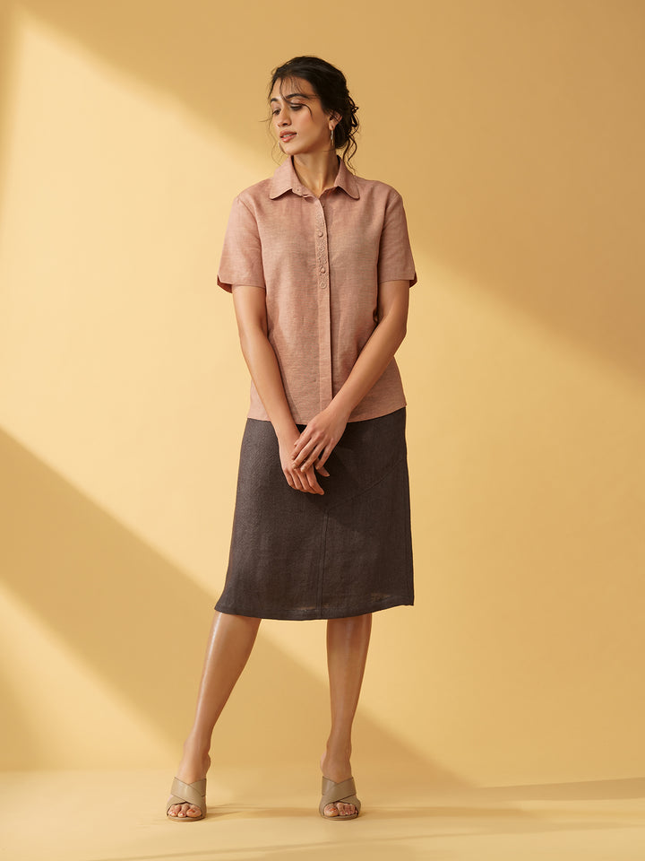 DORA - Semi Formal Organic Cotton Linen Shirt