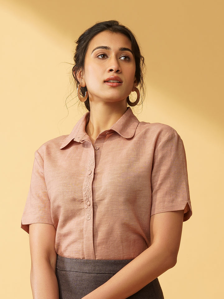 DORA - Semi Formal Organic Cotton Linen Shirt