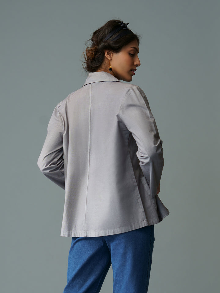 JENNA - Formal Cotton Linen Overlay Jacket