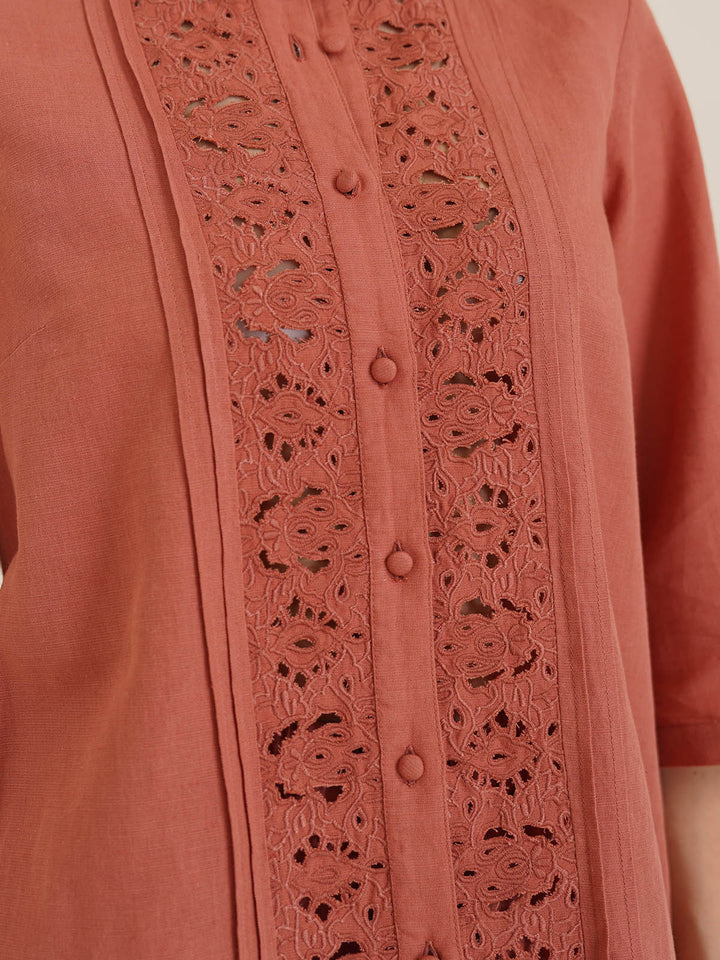 ARIEL – Embroidered Linen Shirt