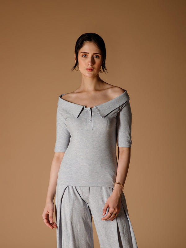 Daphne Organic Cotton Off-Shoulder Top