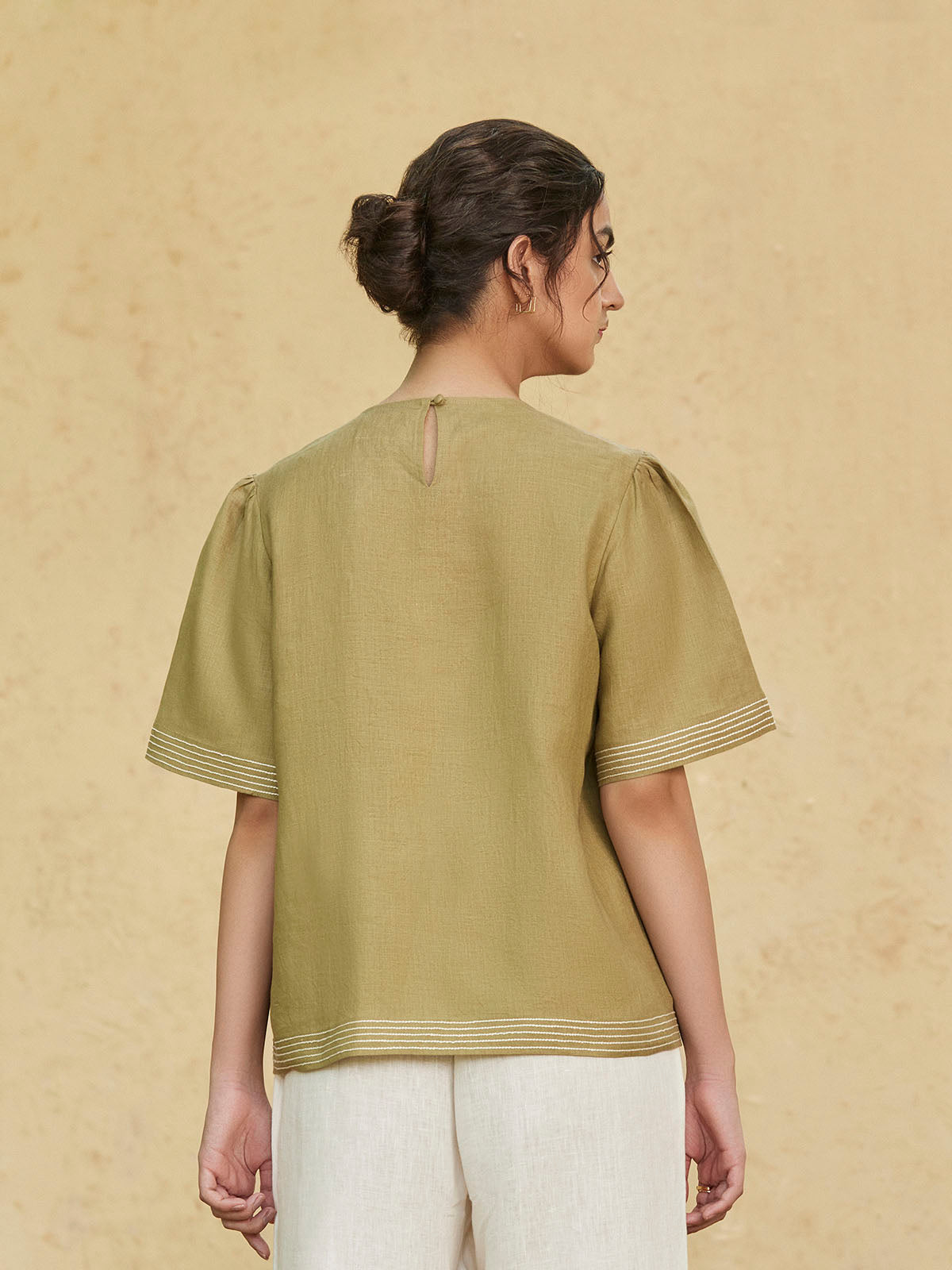 AALA - Styles Organic Cotton Linen Top thumbnail 4