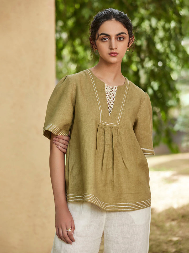 AALA - Styles Organic Cotton Linen Top