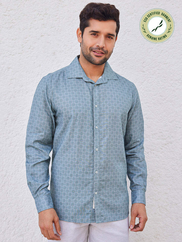 RIYAZ - Formal Printed Organic Cotton Shirt