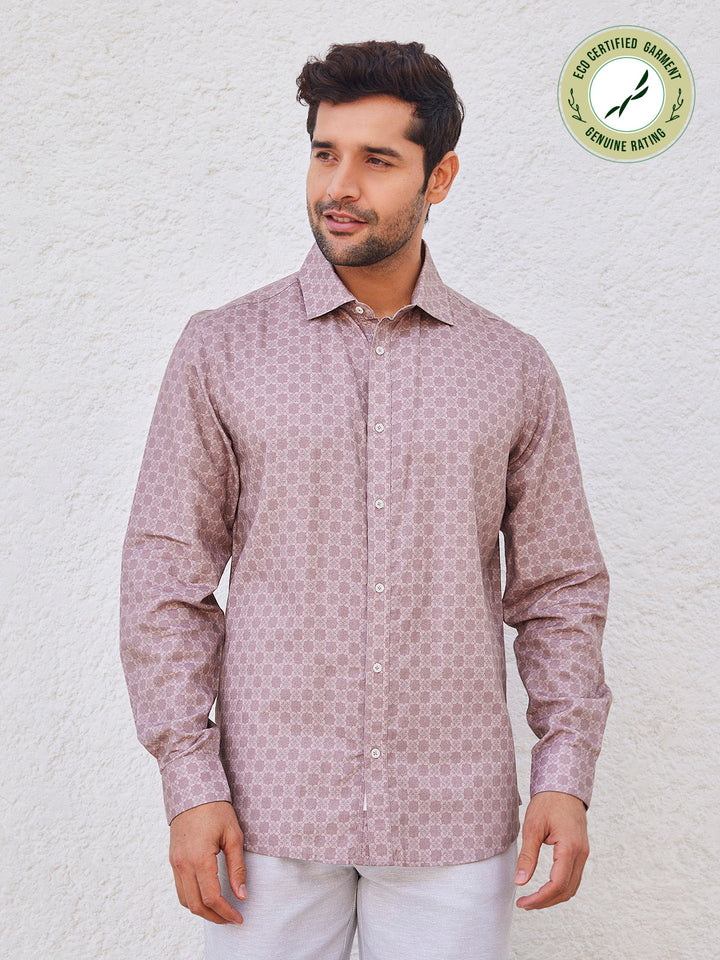 RIYAZ - Formal Printed Organic Cotton Shirt