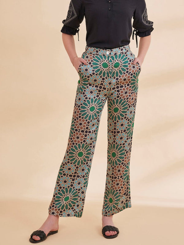 SELIN - Printed Modal Satin Pants