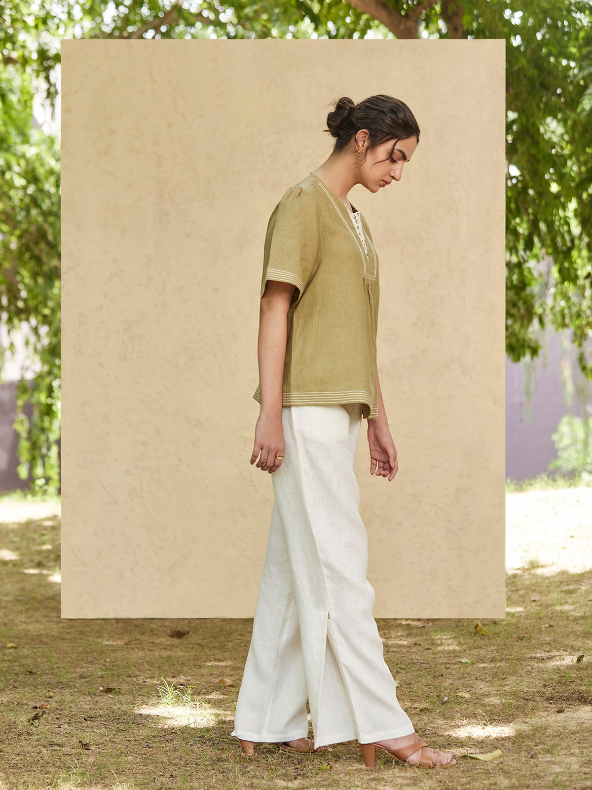 AALA - Styles Organic Cotton Linen Top thumbnail 5