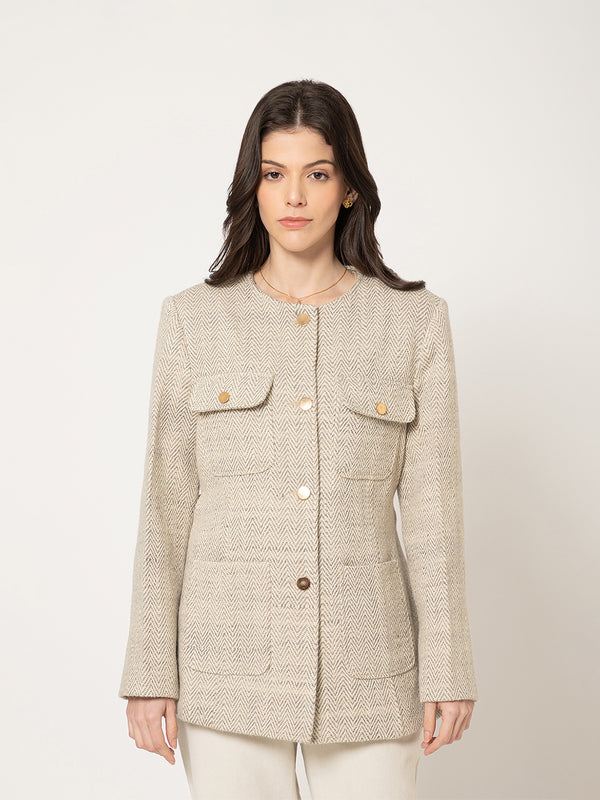 NOREEN – Timeless Elegance in Sheep Wool Jacket